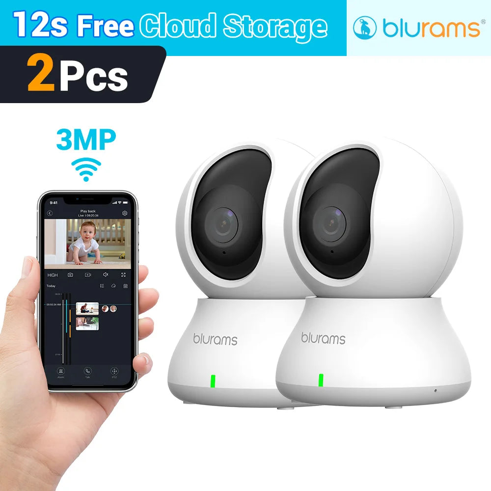 Baby Monitor Camera 2K HD Home Security Camera with Motion Detection and Two-Way Audio, Easy Setup, Clear Day & Night