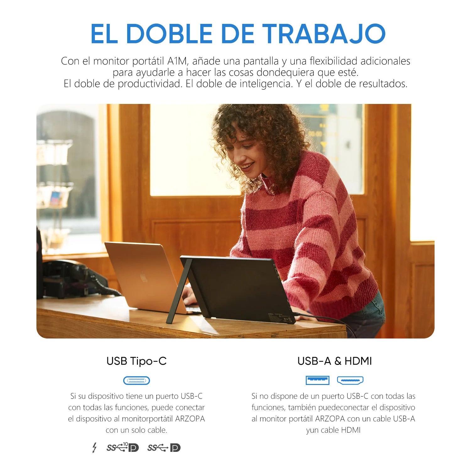 ARZOPA 17.3 FHD Portable Monitor 1080P External Display IPS Screen with USB C mini-HDMI Port for Laptop Mac PC Xbox PS Switch