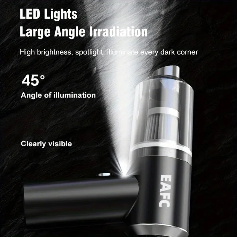 EAFC Wireless Mini Car Vacuum Cleaner Usb ChargingPortable High Suction Mini Wet And Dry Household Cordless Car Vacuum