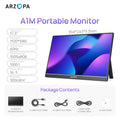 ARZOPA 17.3 FHD Portable Monitor 1080P External Display IPS Screen with USB C mini-HDMI Port for Laptop Mac PC Xbox PS Switch