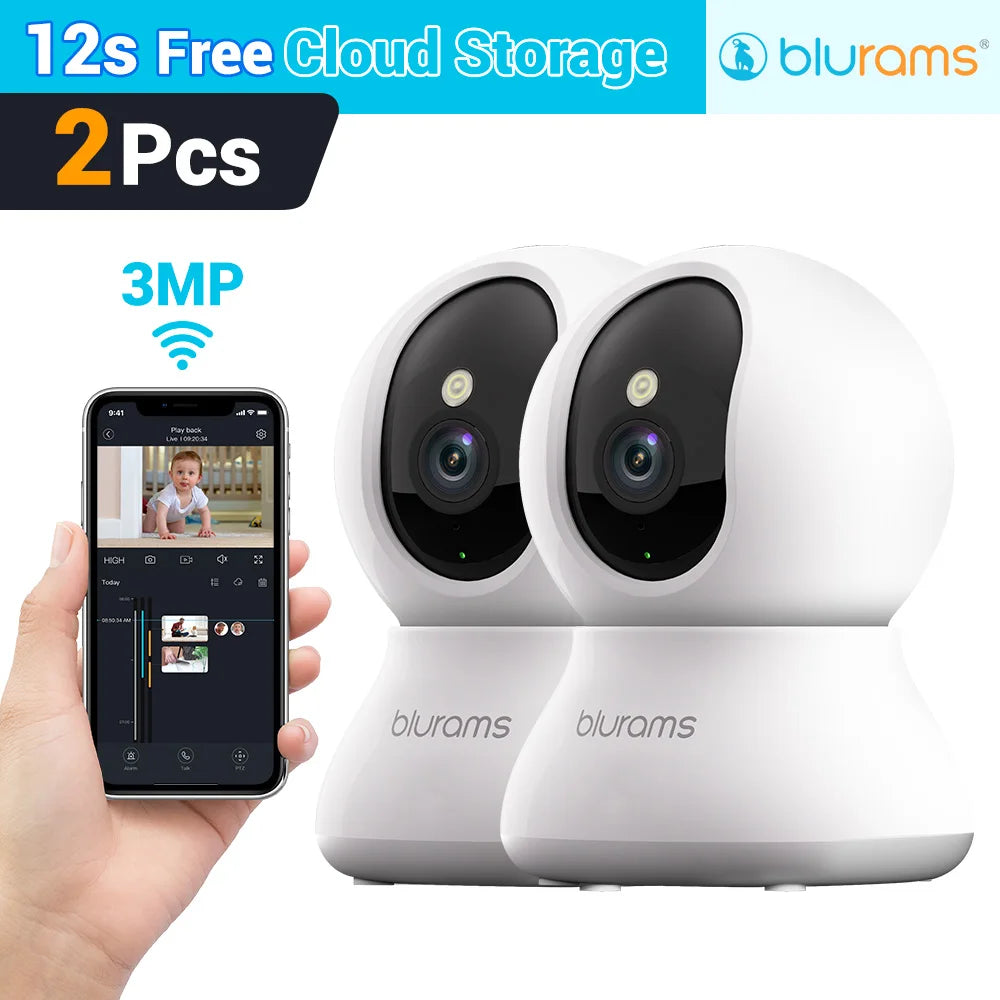 Baby Monitor Camera 2K HD Home Security Camera with Motion Detection and Two-Way Audio, Easy Setup, Clear Day & Night