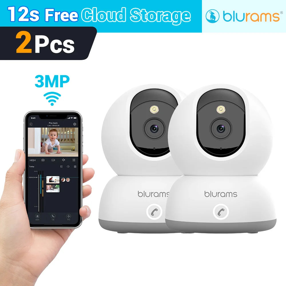 Baby Monitor Camera 2K HD Home Security Camera with Motion Detection and Two-Way Audio, Easy Setup, Clear Day & Night