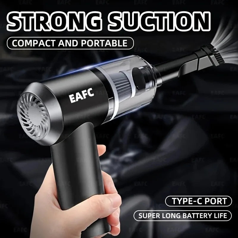 EAFC Wireless Mini Car Vacuum Cleaner Usb ChargingPortable High Suction Mini Wet And Dry Household Cordless Car Vacuum